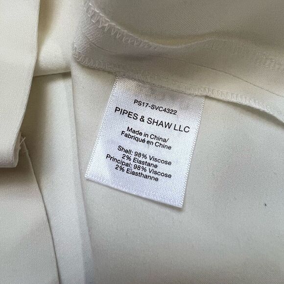 Veronica Beard White Cold-Shoulder Blouse Medium Size10 Viscose blend - Picture 5 of 11